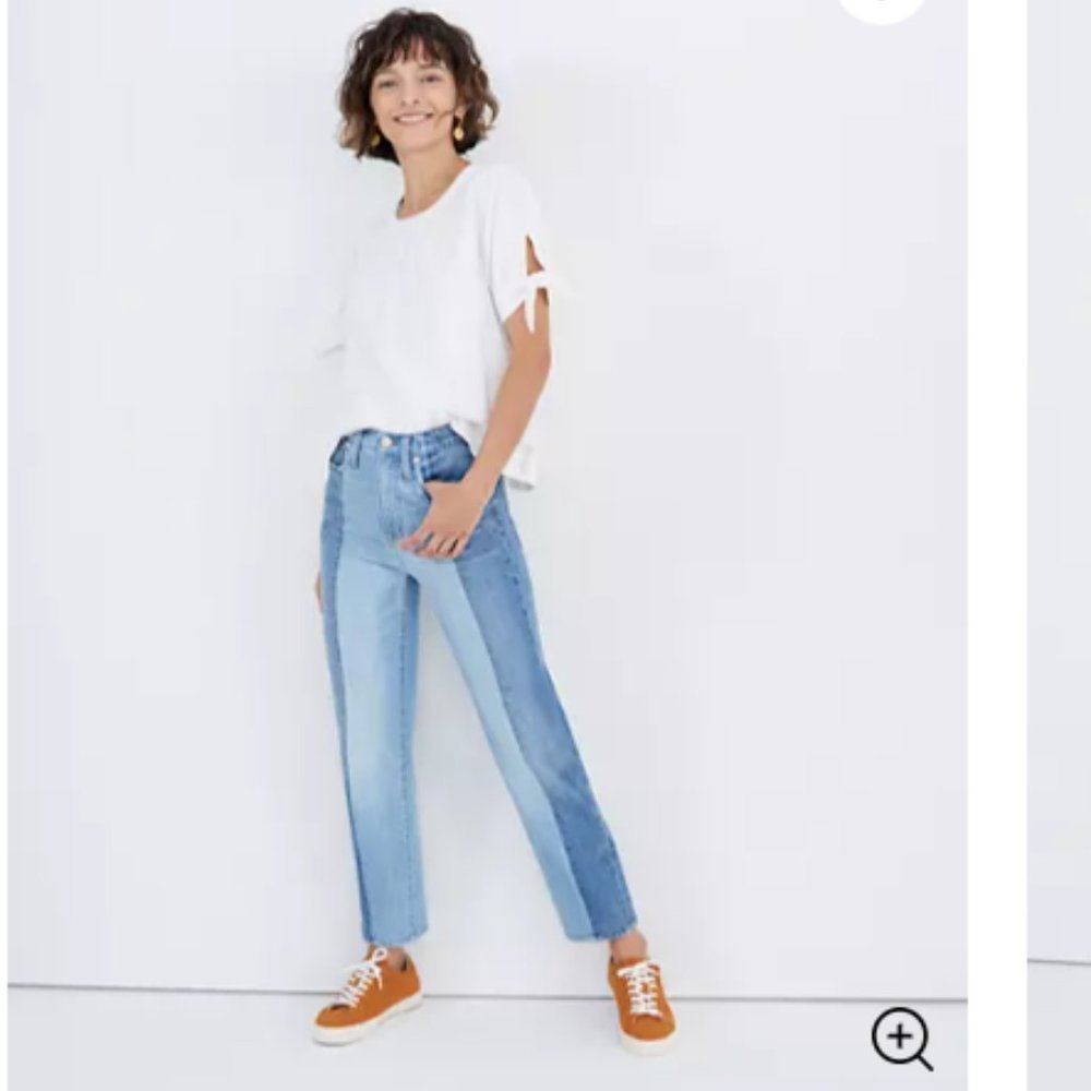 Madewell Classic Straight Two-Tone Stretch Jeans